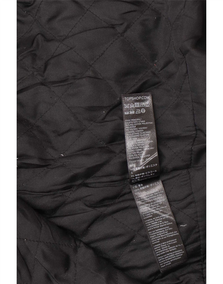 Topshop damski płaszcz oversize UK 8, mały, czarny poliester