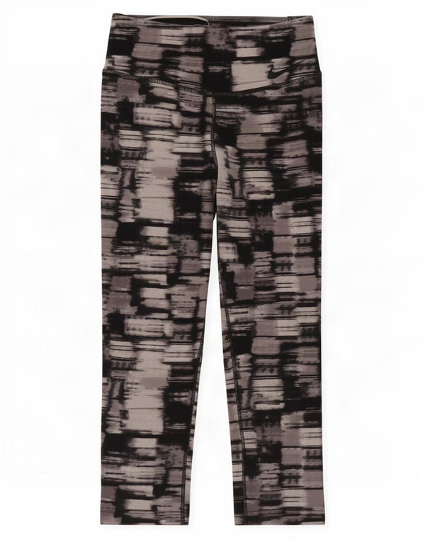 Damskie legginsy Nike Dri Fit Capri UK 4 XS Szary geometryczny nylon