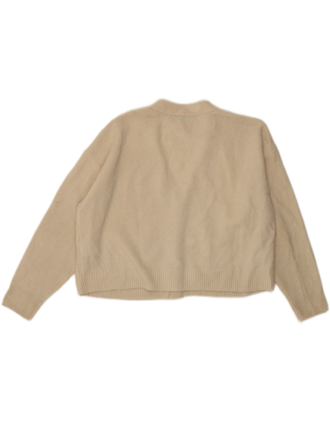 Damski sweter typu Crop Oversize Zara UK 10, mała wełniana w kolorze złamanej bieli