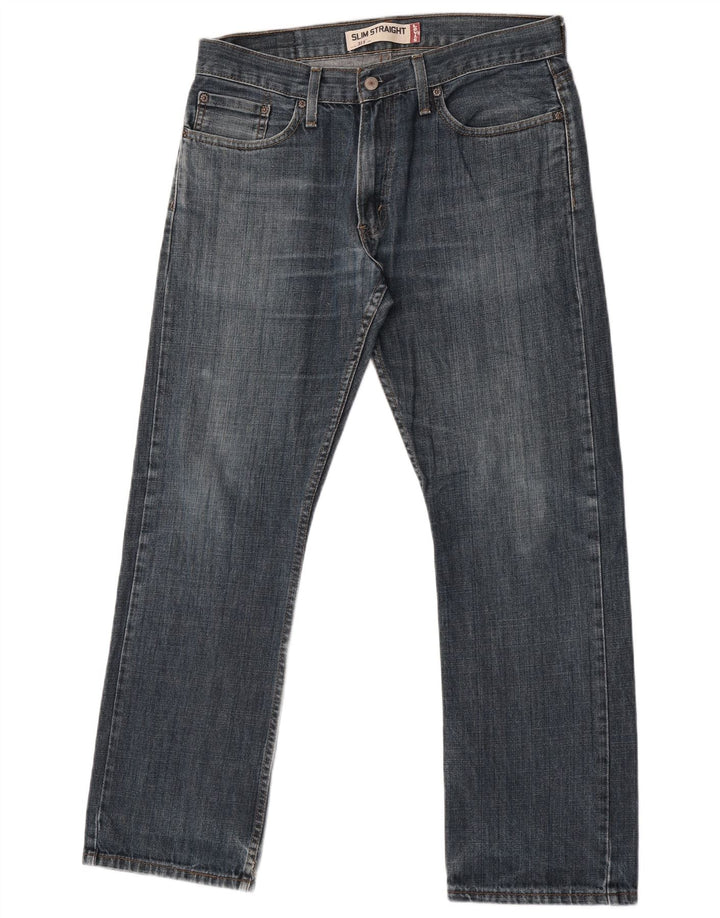 Męskie jeansy Levi's 514 Slim Straight W34 L40 Niebieskie bawełniane