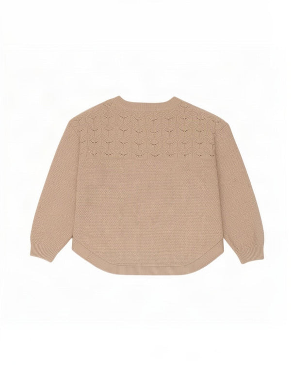 Damski sweter oversize Fat Face z dekoltem w łódkę UK 10 Small Beige