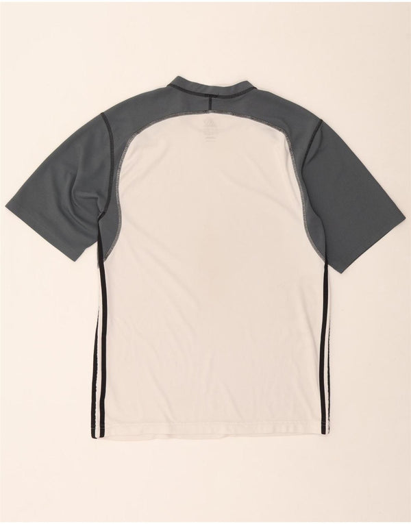 T-shirt męski ADIDAS, duży, biały, poliestrowy blok kolorów