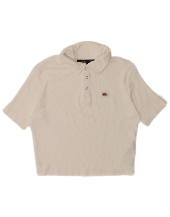Damska koszulka polo DICKIES, UK 12, średnia biała bawełna