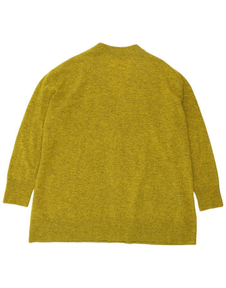 COS Damski sweter oversize o przedłużonym fasonie, UK 14, średni, zielony, nakrapiany