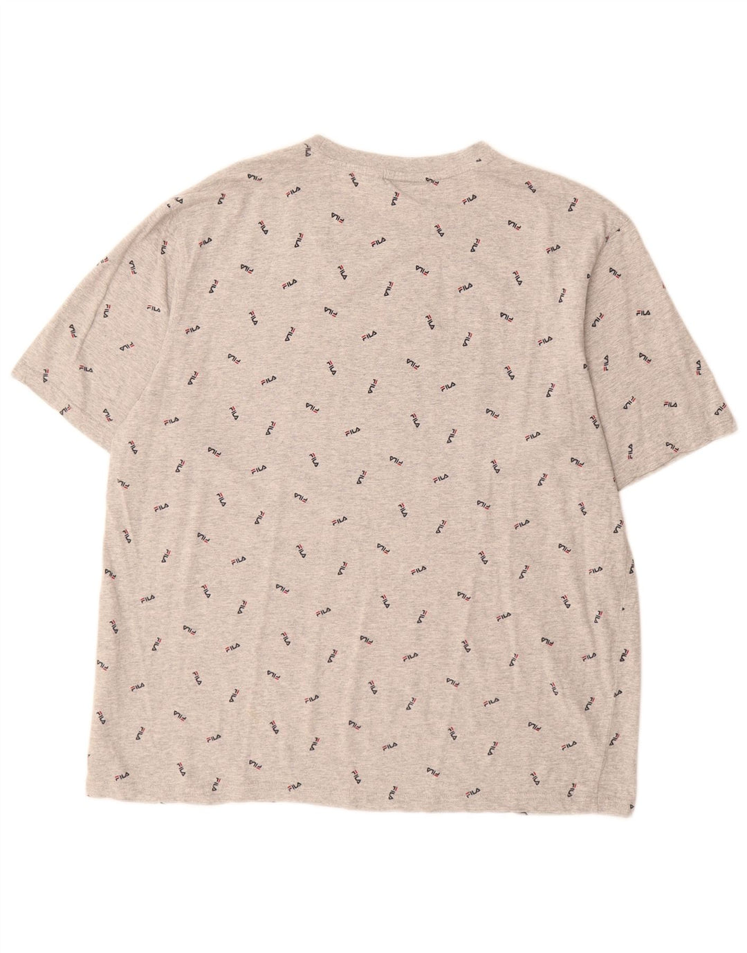 Męska koszulka z grafiką Fila Top XL, szara, nakrapiana bawełna
