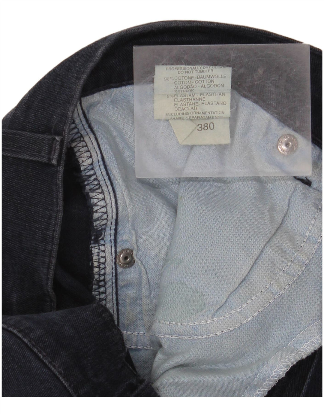 Męskie jeansy TRUSSARDI 380 Tapered W32 L32 Granatowa bawełna