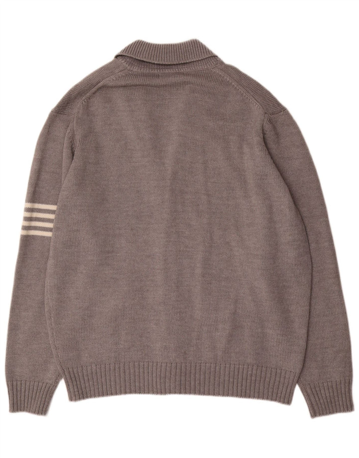 Conte of Florence Męski sweter kardigan 3XL Szara wełna