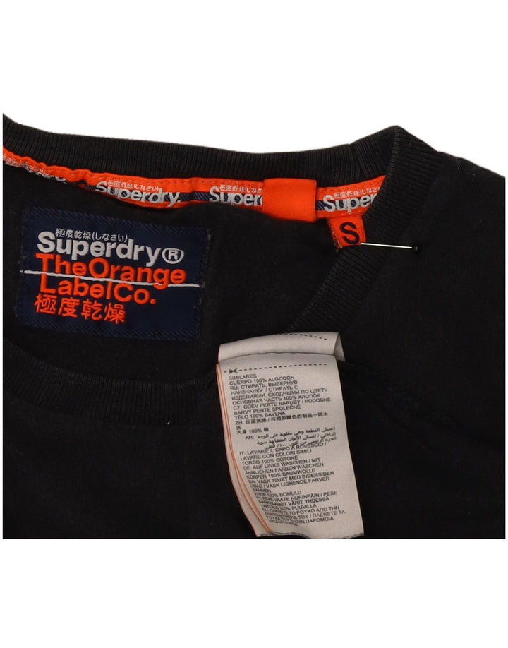 T-shirt męski Superdry, mały, czarny, bawełniany