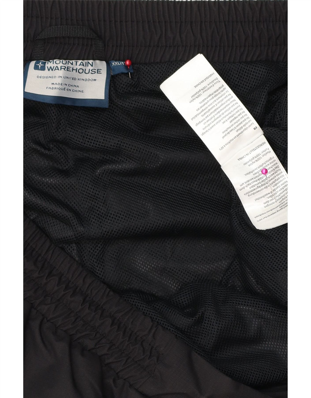 Męskie wodoodporne spodnie Mountain Warehouse 2XL, czarny poliester