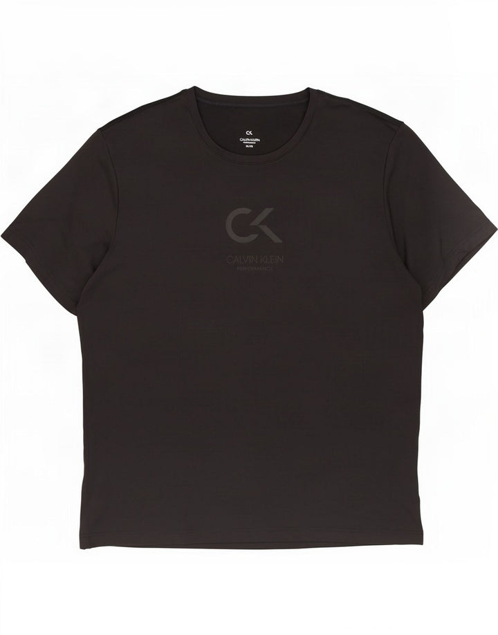 Męska koszulka z grafiką Calvin Klein, góra XL, czarny poliester