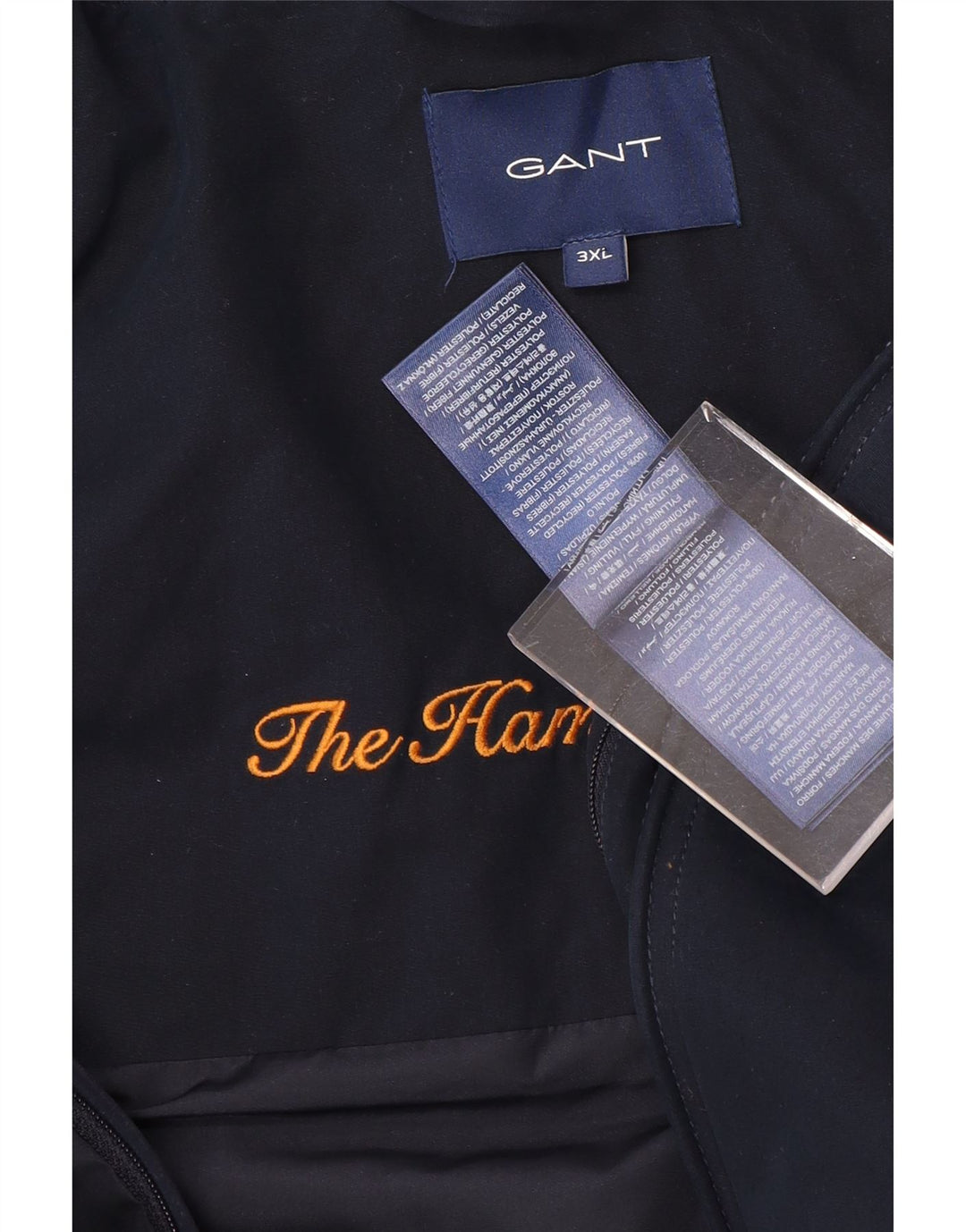 Męska kurtka bomberka GANT UK 46 3XL granatowa, poliester