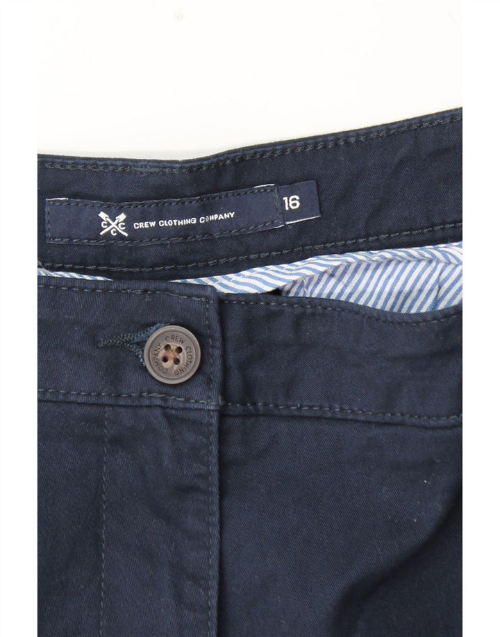 CREW CLOTHING Damskie zwężane spodnie Chino UK 16 Large W38 L29 Granatowe
