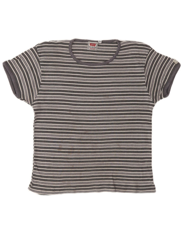 Dziewczęcy krótki t-shirt Levi's 14-15 lat XL, szare paski