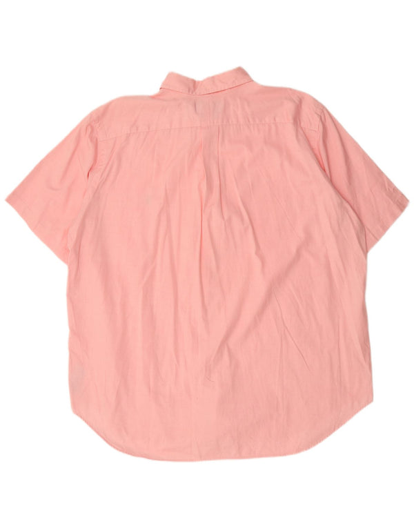Polo Ralph Lauren Męska duża koszula z krótkim rękawem o klasycznym kroju XL, różowa, bawełniana