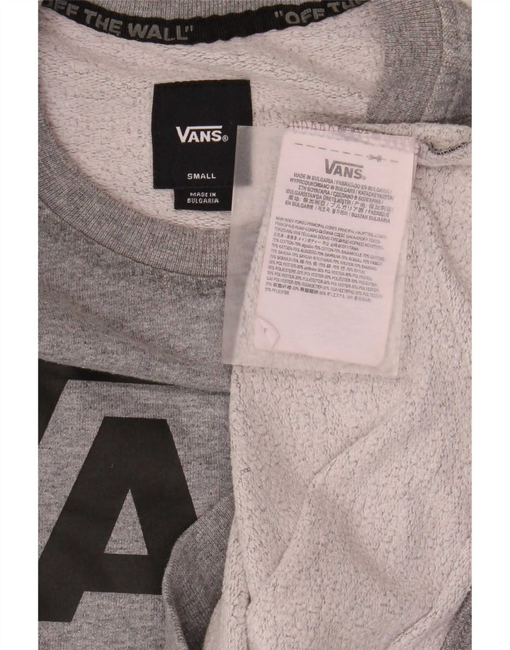 Męska bluza z grafiką Vans, mała, szara, nakrapiana bawełna