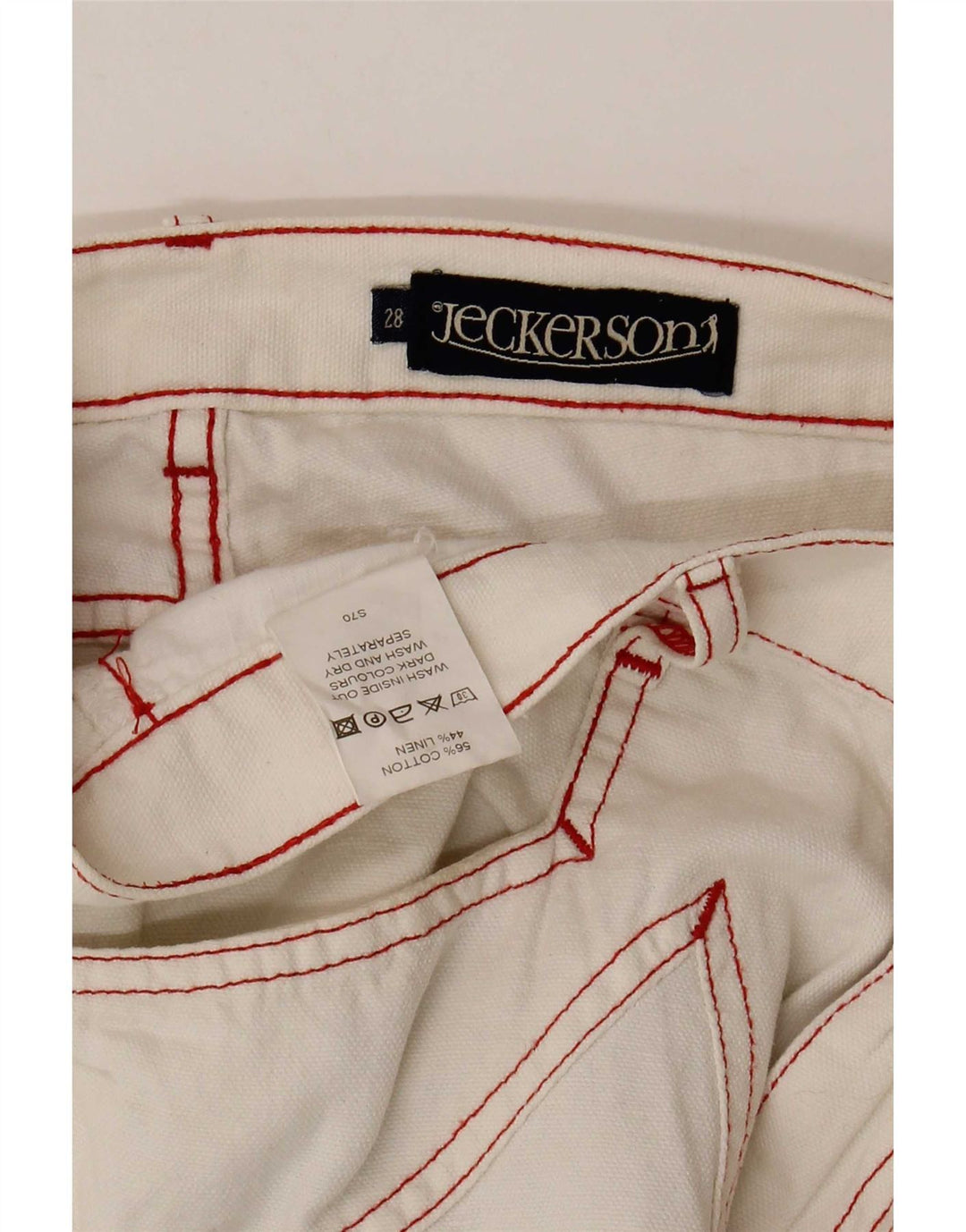 Męskie bermudy Jeckerson Graphic W28 Small White Cotton