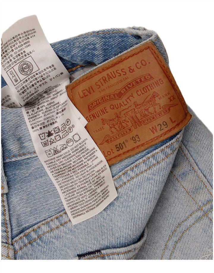 Damskie spodenki jeansowe LEVI'S 501 z wysokim stanem W29, średni niebieski