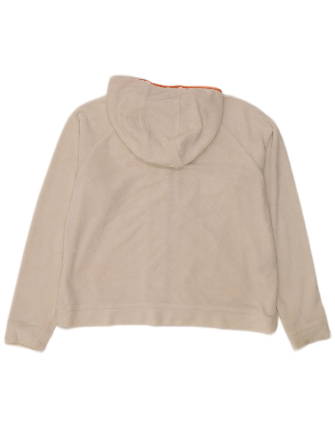 Damski sweter z polaru Slam, oversize, zapinany na zamek, UK 10, mały, biały poliester