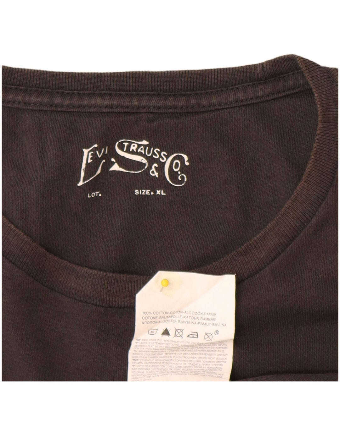 Męski T-shirt z grafiką Levi's Top XL, szara bawełna