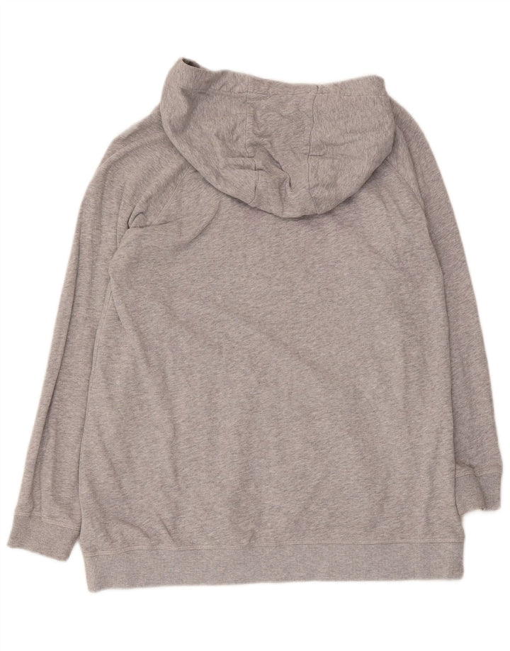 Crew Clothing Męska bluza z kapturem, średnia szara bawełniana nakrapiana