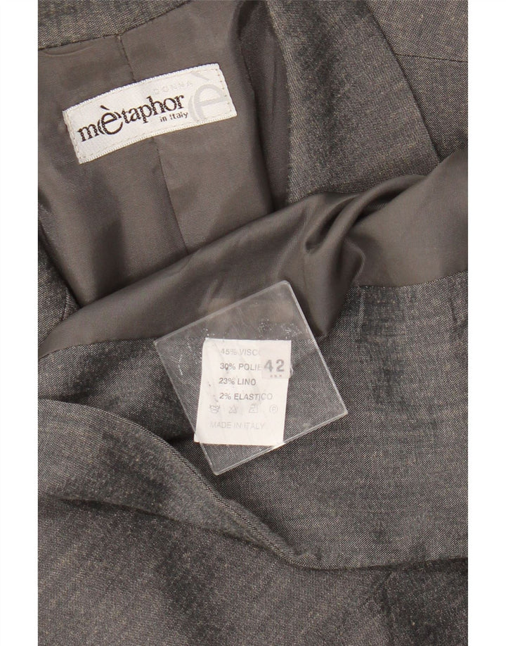 Damska marynarka Metaphor o przedłużonym fasonie, zapinana na 1 guzik, IT 42, średnioszara wiskoza