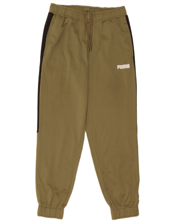 Męskie spodnie dresowe Puma Joggery, duży poliester w kolorze khaki