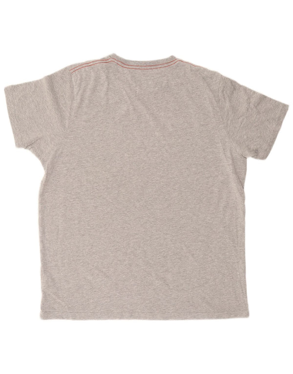 WEIRD FISH Mens Graphic T-Shirt Top Large Grey Cotton