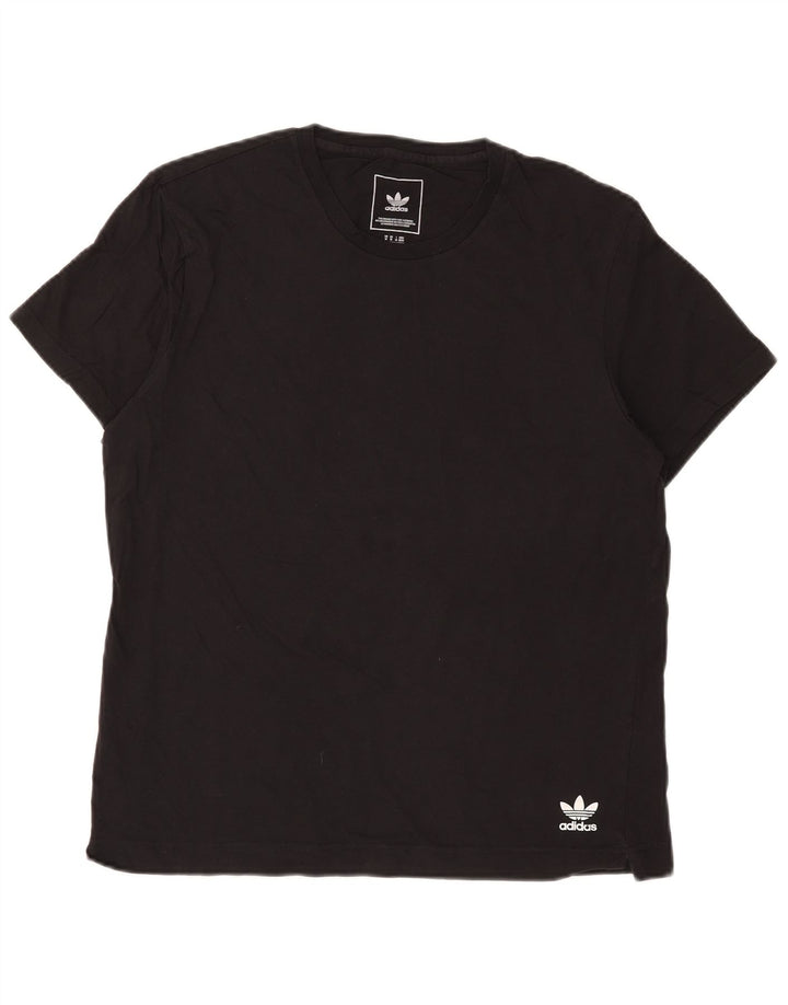 Adidas Męski T-shirt Top Średni Czarny Bawełniany
