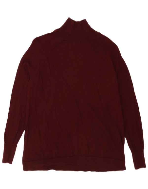 Męski sweter z golfem Massimo Dutti XS, bordowa wełna