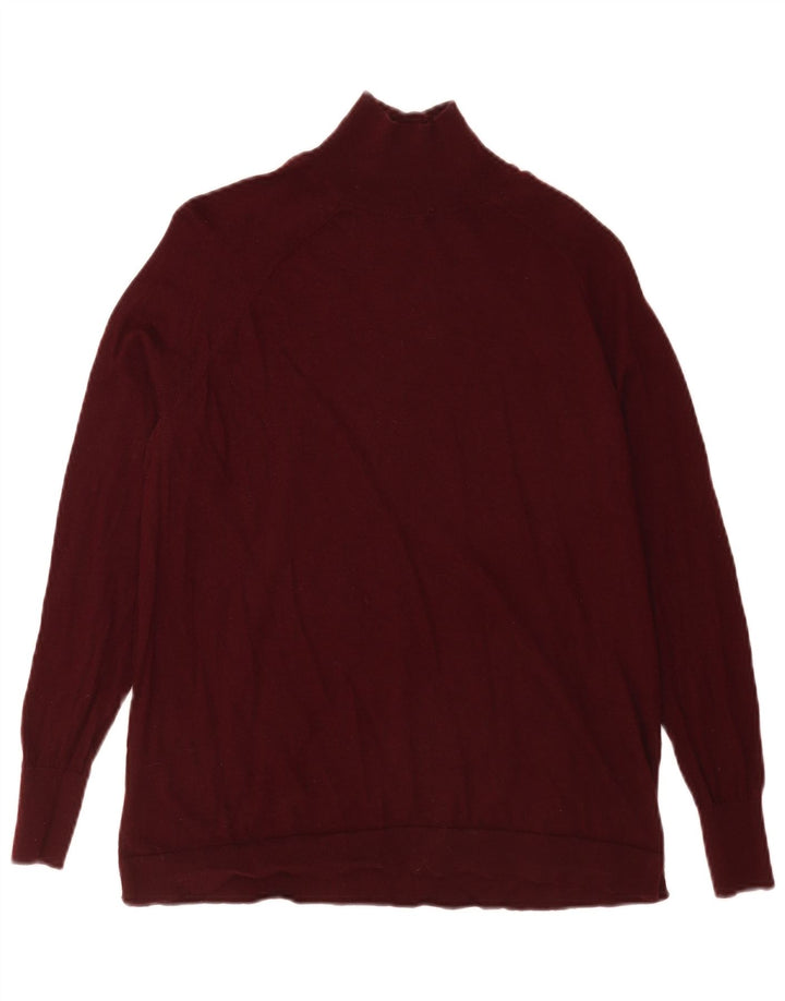 Męski sweter z golfem Massimo Dutti XS, bordowa wełna