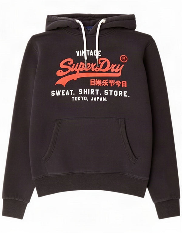 Męski sweter z kapturem Superdry 2XL, czarny, bawełniany