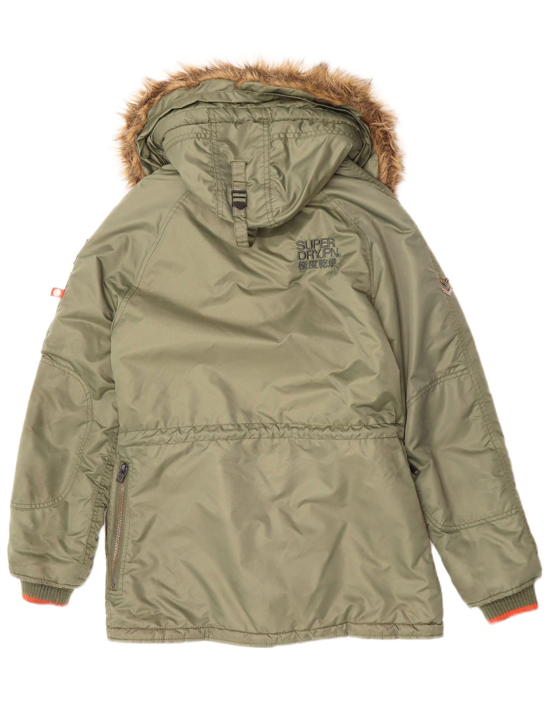 SUPERDRY Męska kurtka parka z kapturem UK 36 Small Green Nylon