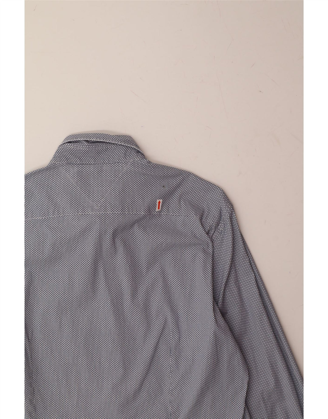 TOMMY HILFIGER Mens Abstract Pattern Slim Fit Shirt Large Blue Cotton Vintage Tommy Hilfiger and Second-Hand Tommy Hilfiger from Messina Hembry 