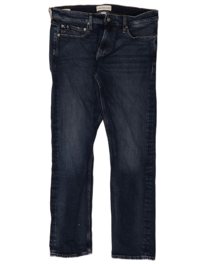 Męskie dżinsy Calvin Klein W34 L32 Niebieskie bawełniane
