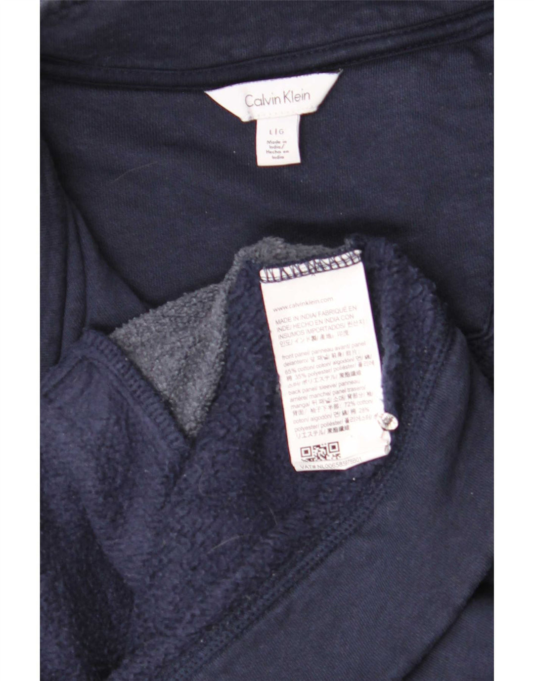 Męska kurtka dresowa Calvin Klein, duża, granatowa, bawełniana
