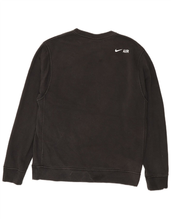 Męski sweter z grafiką Nike, mały, czarny, bawełniany