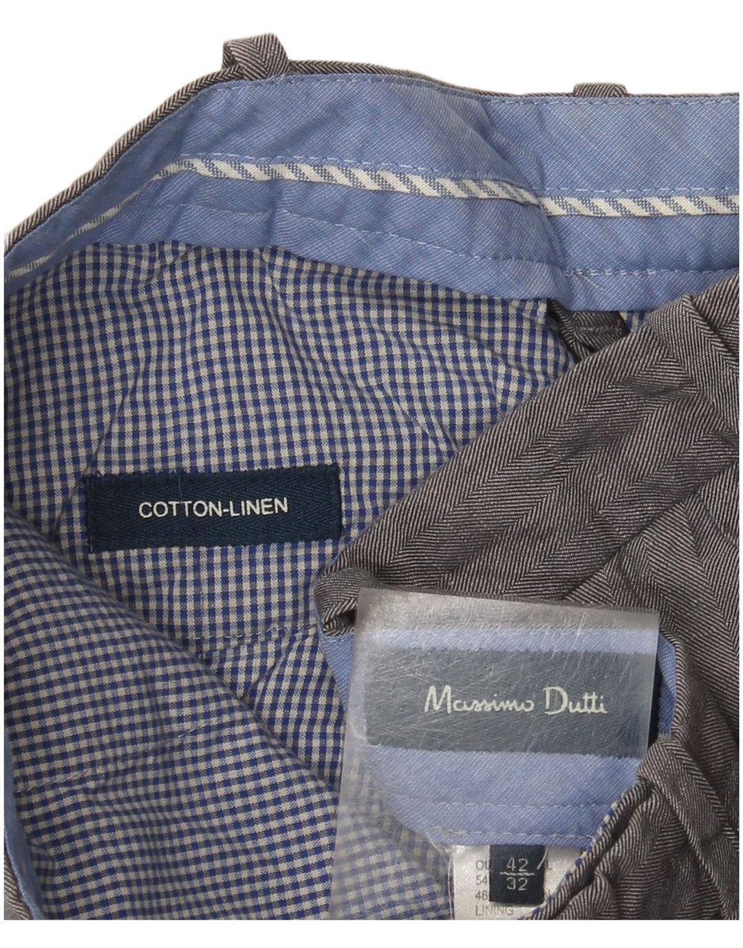 Spodnie męskie Massimo Dutti EU 42 Large W32 L32 Szare w jodełkę