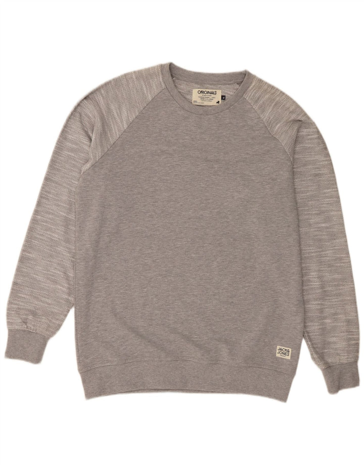 Męski sweter męski Jack & Jones XL, szary, nakrapiany poliester