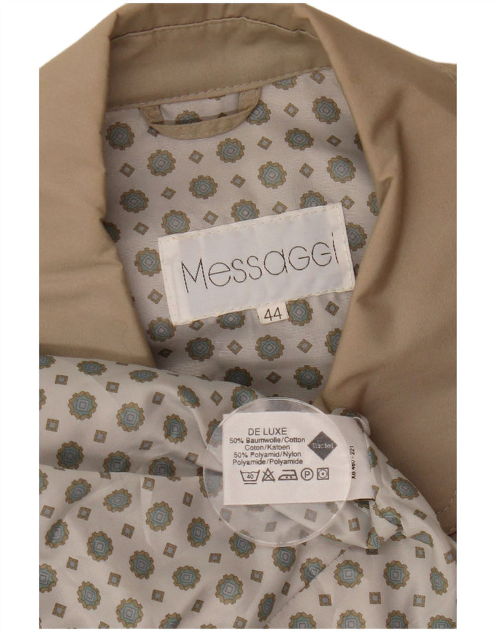 Vintage damski płaszcz przeciwdeszczowy oversize EU 44 XL, beżowa bawełna