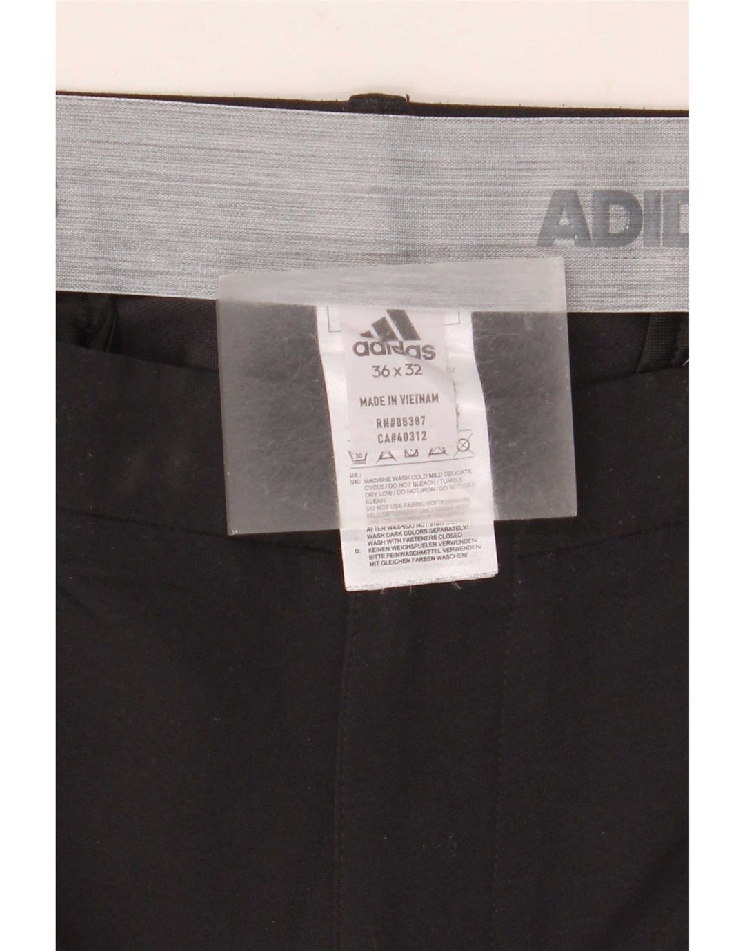 Adidas Męskie Proste Spodnie Chino W36 L32 Czarny Poliester