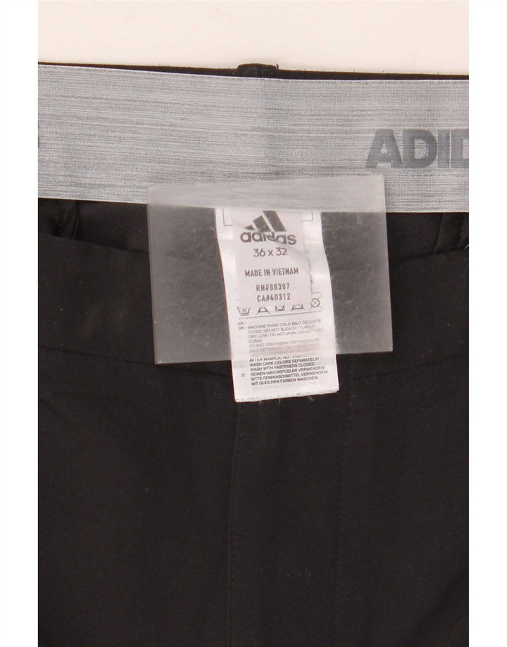 Adidas Męskie Proste Spodnie Chino W36 L32 Czarny Poliester