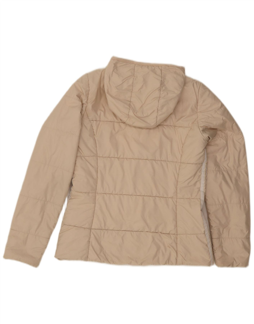 Damska kurtka z kapturem i wyściełaną Adidas UK 14, średnia, biała, poliestrowa