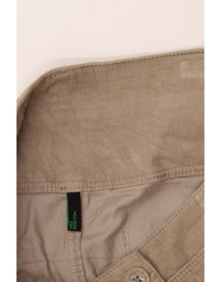 BENETTON Womens Corduroy Skirt W32 Large Beige Vintage Benetton and Second-Hand Benetton from Messina Hembry 