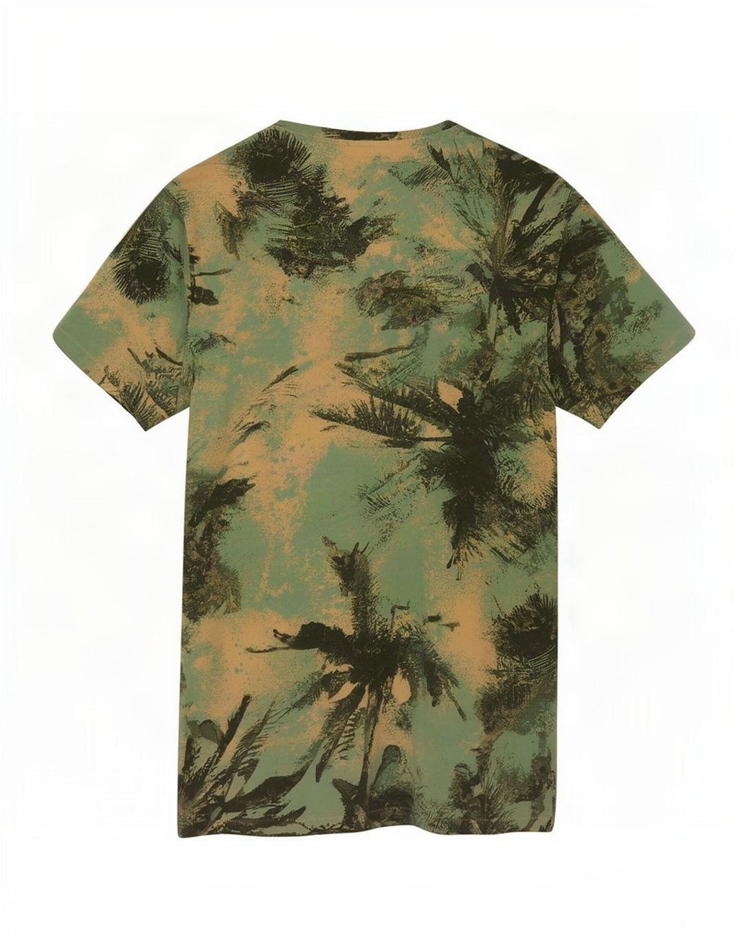 T-shirt męski Benetton Top, mały, zielony, hawajski