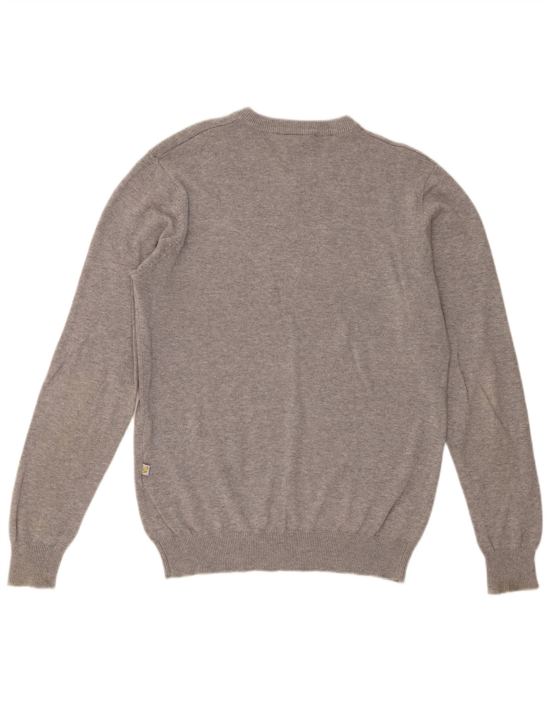 Męski sweter z dekoltem w kształcie litery V, Lyle & Scott, średnioszary, bawełniany