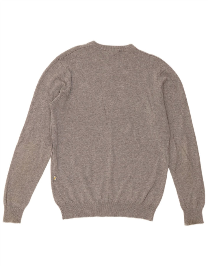 Męski sweter z dekoltem w kształcie litery V, Lyle & Scott, średnioszary, bawełniany