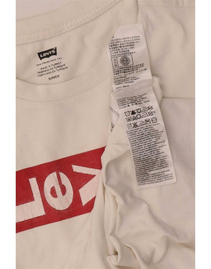 Męski T-shirt z grafiką Levi's, mały, biały, bawełniany