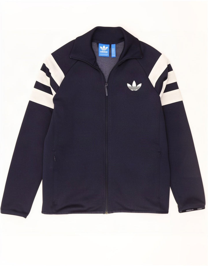 Męska kurtka dresowa Adidas Graphic, średnia granatowa, blok kolorów