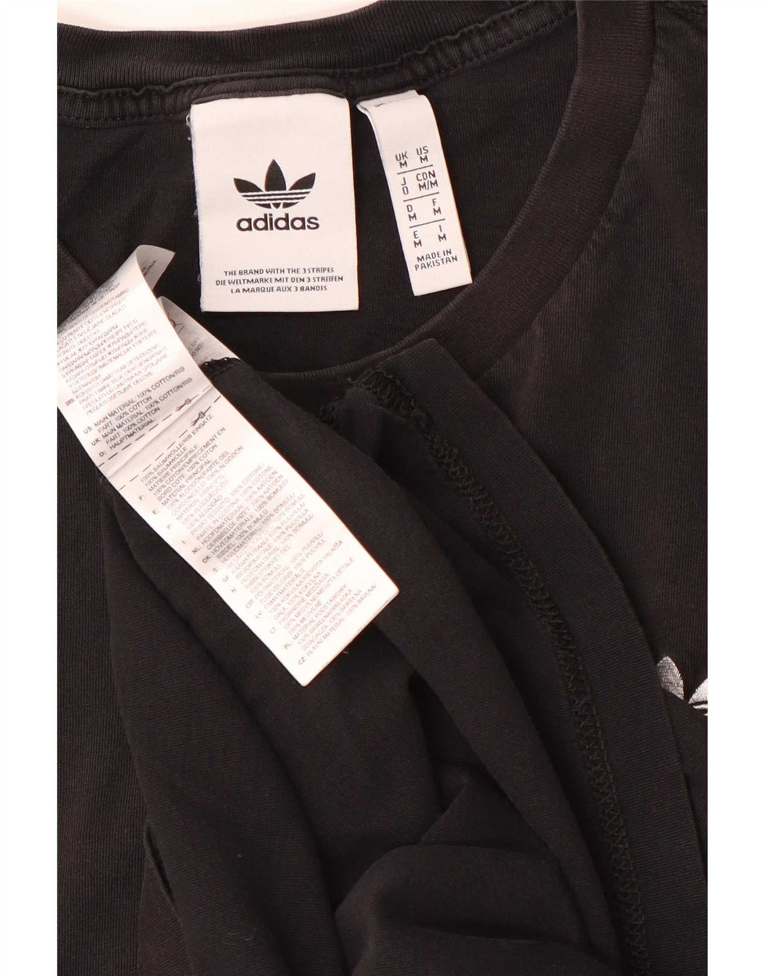 Adidas Męski T-shirt Top Średni Czarny Bawełniany
