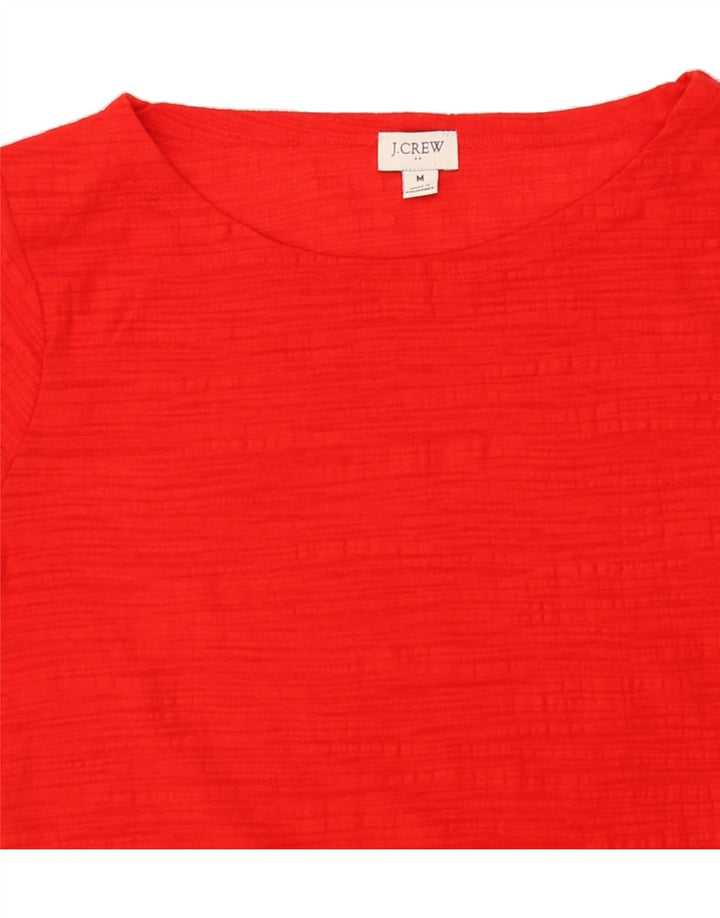 J. CREW Womens T-Shirt Top UK 14 Medium Red Polyester Vintage J. Crew and Second-Hand J. Crew from Messina Hembry 